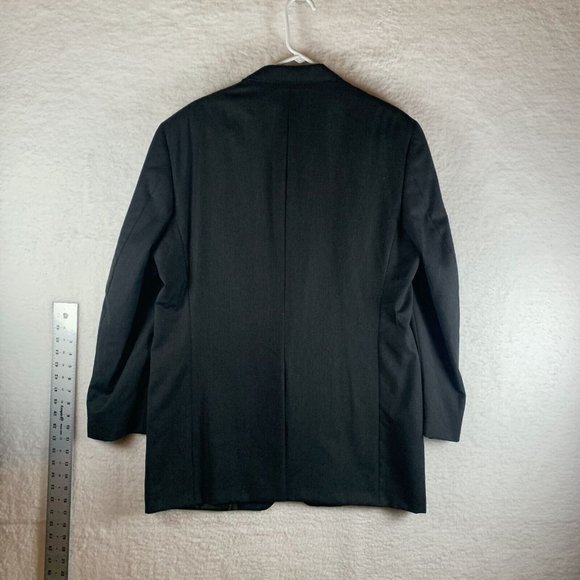 Burberry Blazer Jacket Men's 43 L Gray Wool Single Breasted Notch Lapel 8252 - Picture 2 of 12